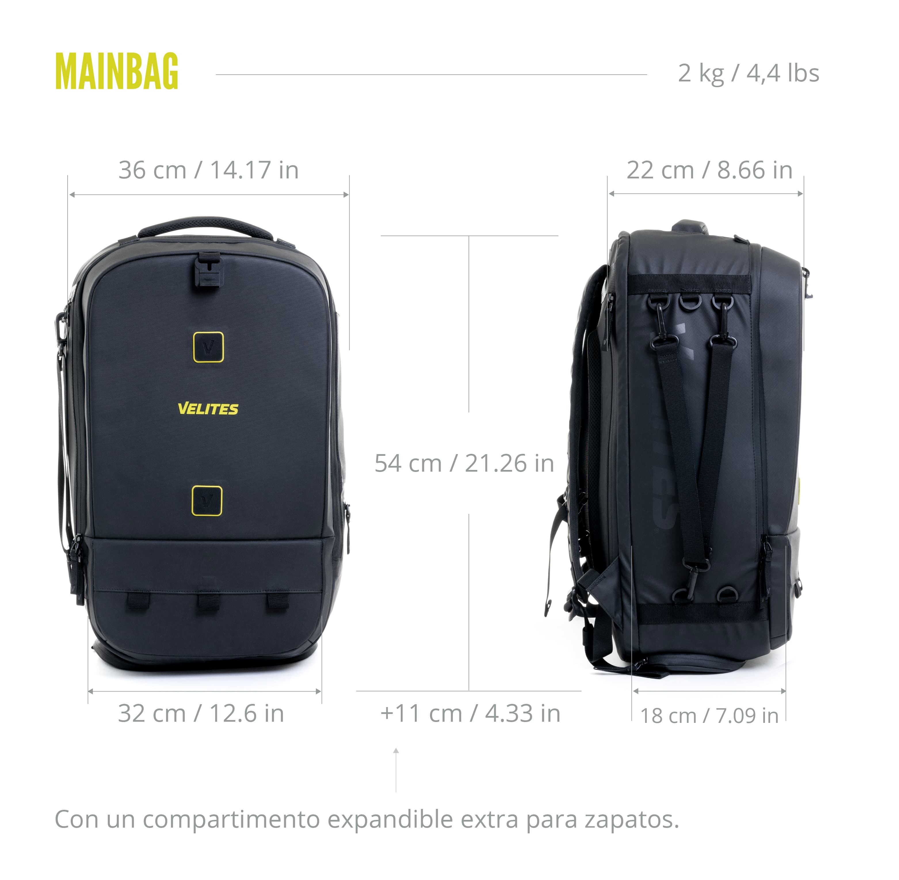 Pack mochila Storm Duradiamond Magma + Separador + Neceser + Botella isotérmica